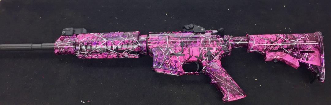 pink digital camo gun